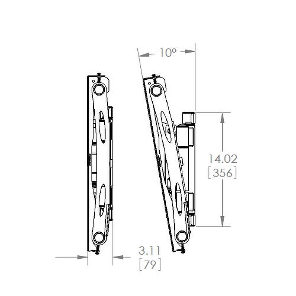 MM-6851 Ausziehbarer Wandhalter für Brandschutzgehäuse bis 80kg