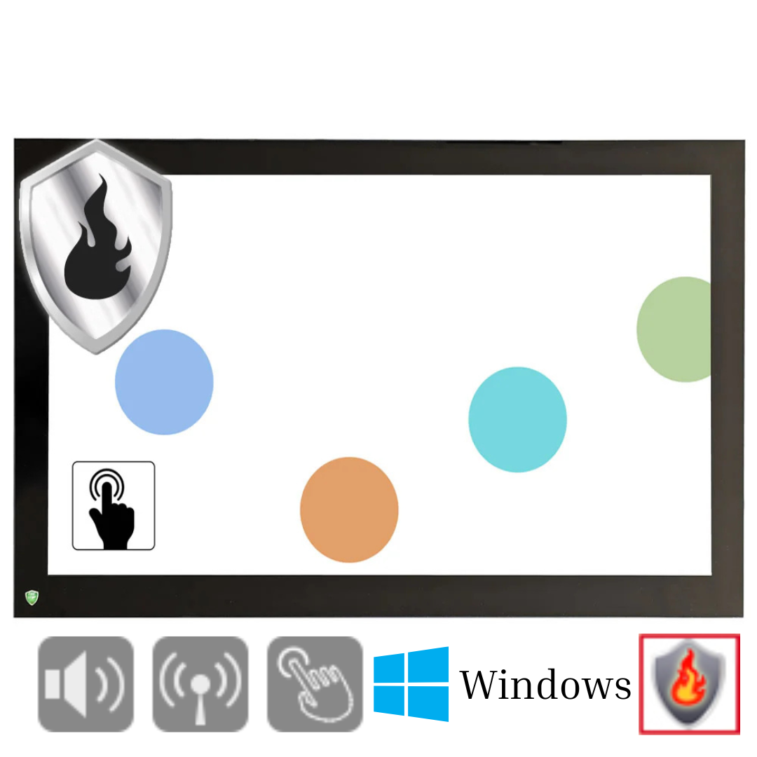 Zertifizierter Brandschutz-Monitor mit Touch-Funktion und Windows PC
