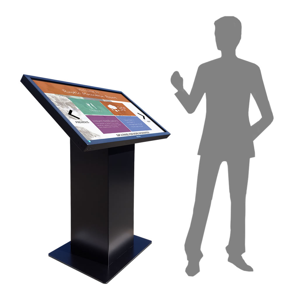 Kiosksystem Pult Version mit Touch Display 43 - 65 Zoll