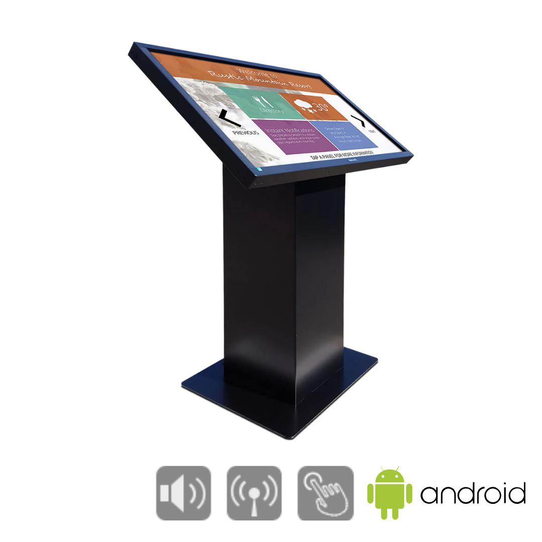 Kiosksystem Pult Version mit Touch Display 43 - 65 Zoll